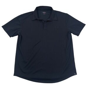 Ghost Golf Performance Polo Shirt Mens Large Black Short Sleeve Stretch Cotton
